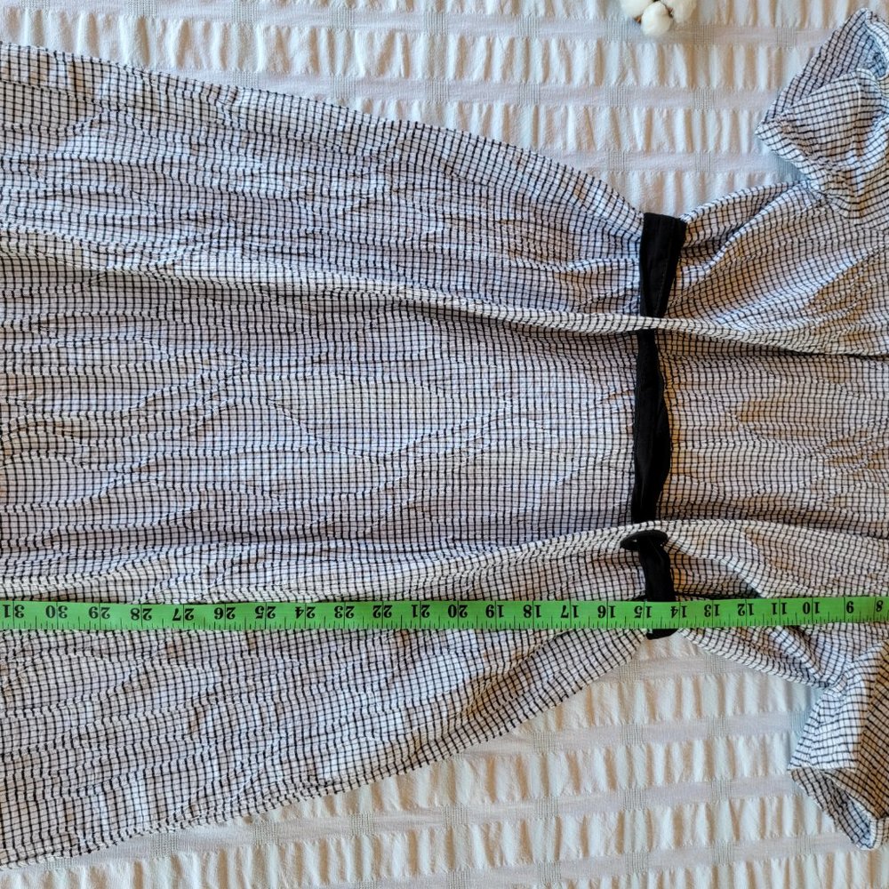 Zara Basic Textured Check Pattern Retro Dress - image 5